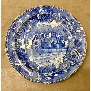 Antique Wedgwood plate 1900 England to Salem, Mass